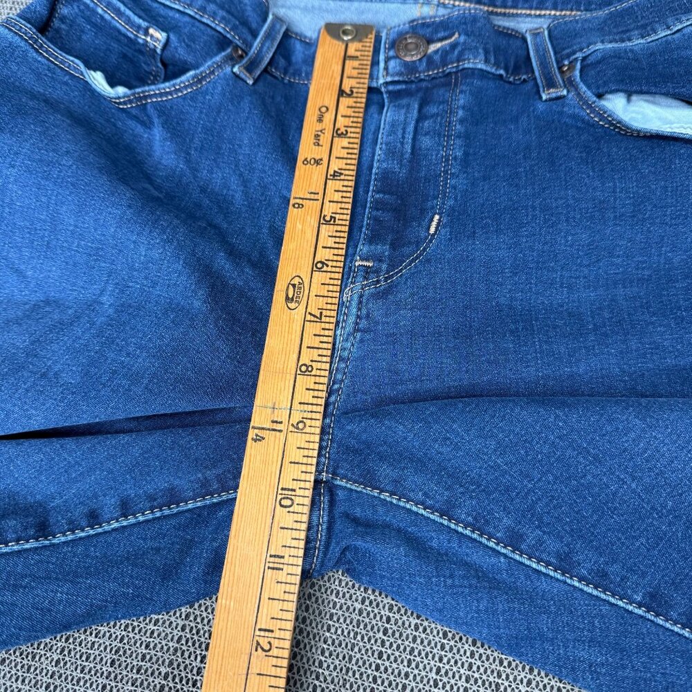 Levis Womens W32 L32 Blue Curvy Bootcut Mid-Rise Denim Jeans Stretch - Picture 6 of 13